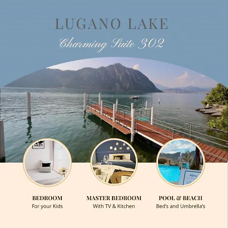 Appartamento Luganersee, Pool, Strand, Parkplatz,
